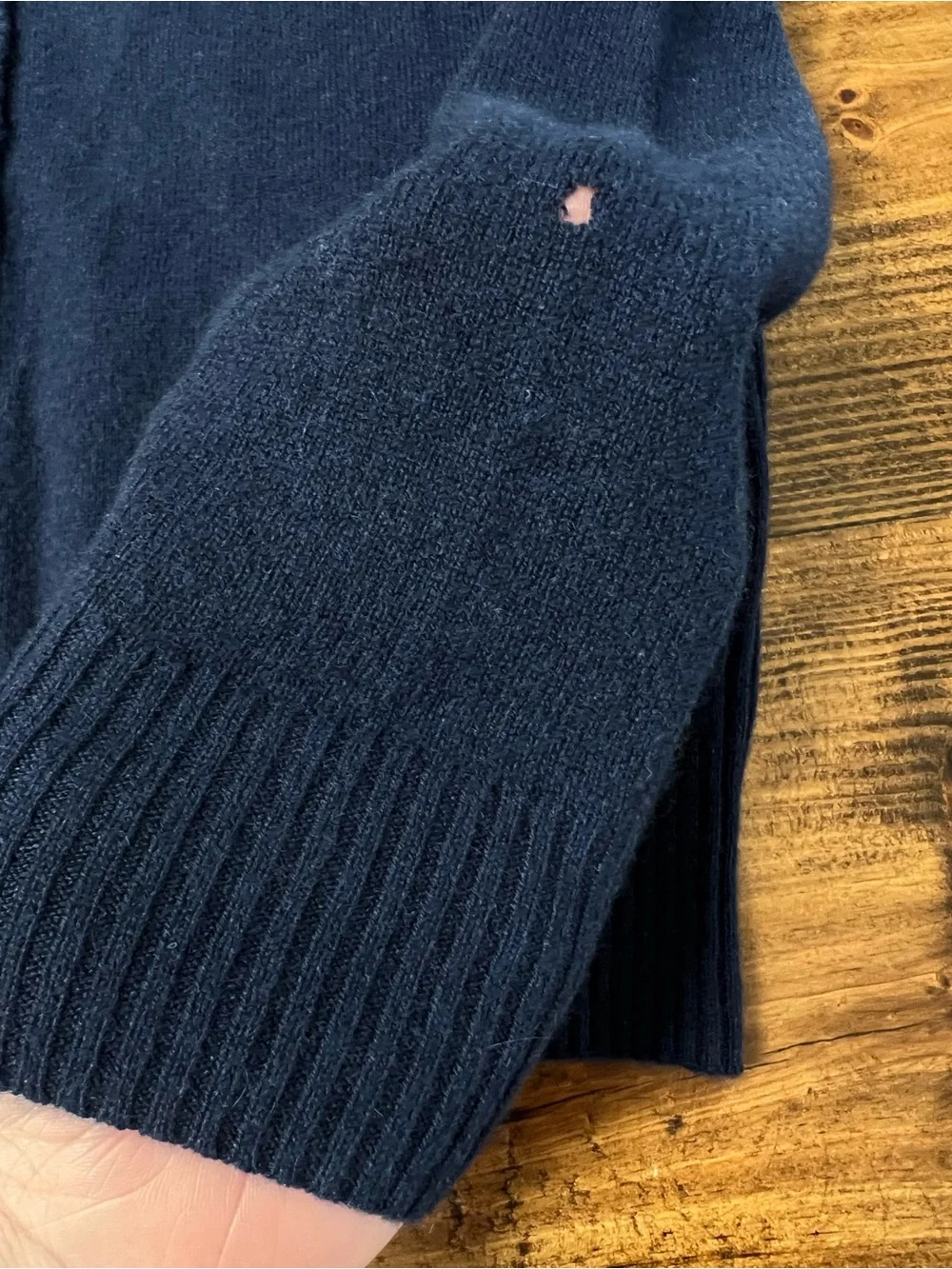 J. Crew Perfect Cashmere Cardigan in Navy Blue Size XS *flawed**